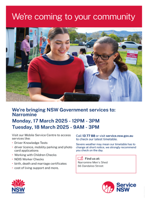 Service NSW MOBILE in Narromine